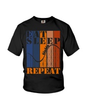 Eat Sleep Roller Coasters Repeat Shirt Amusement Park Rides T-Shirt Gift For Stepson Youth T-Shirt tile