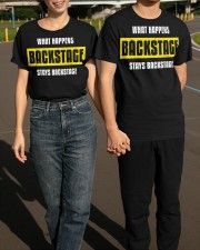 What Happens Backstage Stays Backstage Shirt Humor Sayings Christmas Gifts For Actors Classic T-Shirt apparel-classic-tshirt-lifestyle-front-145