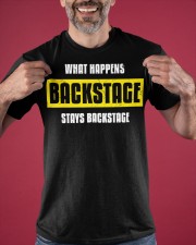 What Happens Backstage Stays Backstage Shirt Humor Sayings Christmas Gifts For Actors Classic T-Shirt apparel-classic-tshirt-lifestyle-front-181