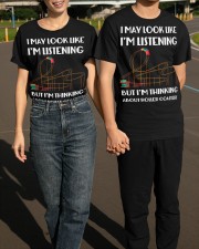 I May Look Like I'm Listening But Think About Roller Coaster Shirt Birthday Gift Ideas Classic T-Shirt apparel-classic-tshirt-lifestyle-front-145