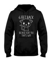 6 feet back because fluff you thats why Hooded Sweatshirt thumbnail