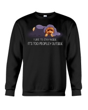 I Like To Stay Inside It'S Too Peopley poodle 2 Crewneck Sweatshirt thumbnail