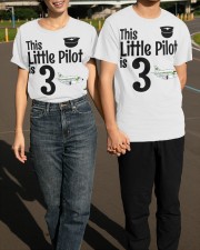 This Little Pilot Is 3 Shirt 3rd Birthday Pilot T-Shirt Gifts For Airplane Lovers Classic T-Shirt apparel-classic-tshirt-lifestyle-front-145