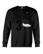 This Little Pilot Is 3 Shirt 3rd Birthday Pilot T-Shirt Gifts For Airplane Lovers Crewneck Sweatshirt tile