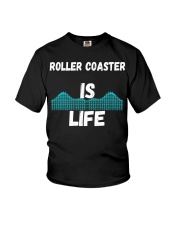 Roller Coaster Is My Life Shirt Fun Sayings Gifts For Roller Coaster Enthusiast Youth T-Shirt tile
