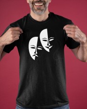 Tragedy Masks Shirt Comedy Actor Graphic Tee Shirt Christmas Gift Ideas For Colleagues Classic T-Shirt apparel-classic-tshirt-lifestyle-front-181