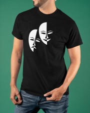 Tragedy Masks Shirt Comedy Actor Graphic Tee Shirt Christmas Gift Ideas For Colleagues Classic T-Shirt apparel-classic-tshirt-lifestyle-front-88