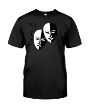 Tragedy Masks Shirt Comedy Actor Graphic Tee Shirt Christmas Gift Ideas For Colleagues Classic T-Shirt front