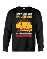 I'm Thinking About Roller Coaster Shirt Fun Quote Fans Apparel Gift For Stepdad Crewneck Sweatshirt tile