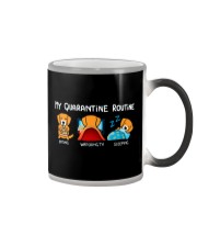 My Quarantine Routine Golden Retriever4 Color Changing Mug thumbnail