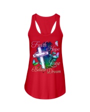 Butterfly Faith Hope Love Believe Dream Cross Shirt Christian Apparel Gifts For Women Ladies Flowy Tank tile