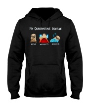 My Quarntine Routine pug2 Hooded Sweatshirt thumbnail