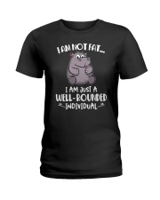 Hippo I'm Not That Fat I'm Just A Well-Rounded Individual T-Shirt Cute Funny Fat Guy Shirt Ladies T-Shirt tile