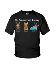 My Quarantine Routine Yorkie3 Youth T-Shirt thumbnail