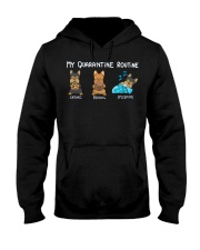 My Quarantine Routine Yorkie3 Hooded Sweatshirt thumbnail