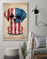 Puppy American Flag 4th Of July Gift Ideas 11x17 Poster lifestyle-poster-1