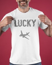 This Is My Lucky Flying Shirt Plane Lover Funny Tees Gifts For Traveler Classic T-Shirt apparel-classic-tshirt-lifestyle-front-181
