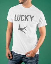 This Is My Lucky Flying Shirt Plane Lover Funny Tees Gifts For Traveler Classic T-Shirt apparel-classic-tshirt-lifestyle-front-88
