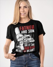 Trucker Father And Son Heart By Heart Shirt Gifts For A Truck Driver Dad Classic T-Shirt apparel-classic-tshirt-lifestyle-front-100