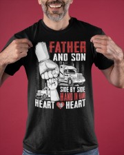 Trucker Father And Son Heart By Heart Shirt Gifts For A Truck Driver Dad Classic T-Shirt apparel-classic-tshirt-lifestyle-front-181