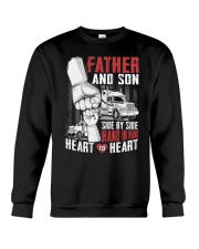 Trucker Father And Son Heart By Heart Shirt Gifts For A Truck Driver Dad Crewneck Sweatshirt tile