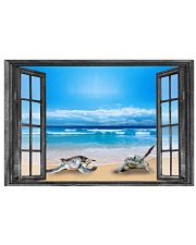 Turtle On Beach Through The Window 17x11 Poster front
