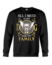 All I Need Is My And My Family frenchie Crewneck Sweatshirt thumbnail