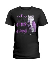 She Had A Soul Of A Witch Heart Of A Woman Spirit Of Wolf T-Shirt Witchy Woman Shirt Ladies T-Shirt tile