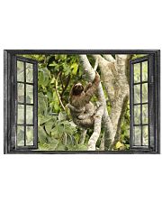 Sloth In Jungle Through The Window Poster Cute Prints For Wall 17x11 Poster front