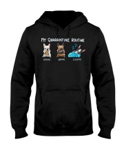 My Quarantine Routine frenchie Hooded Sweatshirt thumbnail