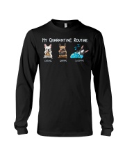 My Quarantine Routine frenchie Long Sleeve Tee thumbnail