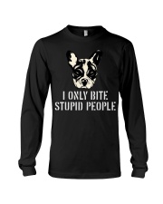 I Only Bite Stupid People French Bulldog Long Sleeve Tee thumbnail