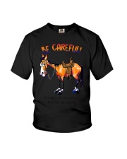 Donkey Be Careful I Might Be Beautiful But Not An Angel T-Shirt Funny Donkey Shirts Youth T-Shirt tile