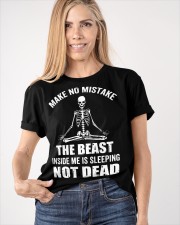Skeleton Make No Mistake The Beast Inside Me Is Sleeping Not Dead T-Shirt Funny Yoga Shirts Classic T-Shirt apparel-classic-tshirt-lifestyle-front-100