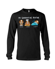 My Quarantine Routine cocker spaniel3 Long Sleeve Tee thumbnail