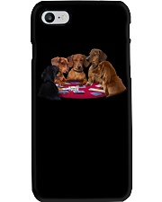 dachshund playing poker Phone Case thumbnail