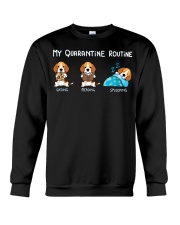 My Quarantine Routine beagle4 Crewneck Sweatshirt thumbnail