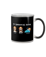 My Quarantine Routine beagle4 Color Changing Mug thumbnail