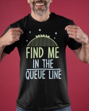 Find Me In The Queue Line Shirt Funny Rollercoaster Saying T-Shirt Gifts For Friends Birthday Classic T-Shirt apparel-classic-tshirt-lifestyle-front-181