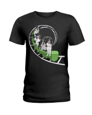 Border Collie Dog Ride Roller Coaster Shirt Funny Graphic Tee Shirts Dog Themed Gifts Ladies T-Shirt tile
