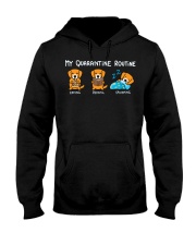 My Quarantine Routine Golden Retriever2 Hooded Sweatshirt thumbnail