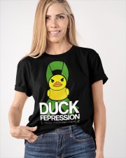 Duck Depression Mental Health Awareness T-Shirt Funny Duck Shirts Mental Health Gifts For Him Classic T-Shirt apparel-classic-tshirt-lifestyle-front-100