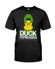 Duck Depression Mental Health Awareness T-Shirt Funny Duck Shirts Mental Health Gifts For Him Classic T-Shirt front