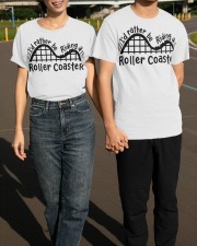 I'd Rather Be Riding A Roller Coaster T-Shirt Themed Gifts For Roller Coaster Fans Classic T-Shirt apparel-classic-tshirt-lifestyle-front-145