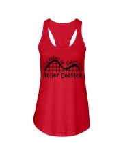 I'd Rather Be Riding A Roller Coaster T-Shirt Themed Gifts For Roller Coaster Fans Ladies Flowy Tank tile