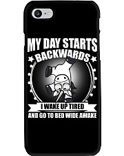 my day starts backwards - unicorn T-shirt Phone Case thumbnail