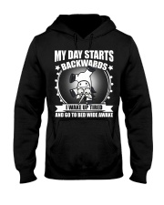 my day starts backwards - unicorn T-shirt Hooded Sweatshirt thumbnail
