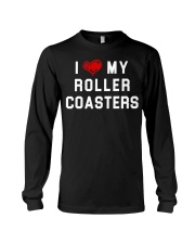 I Love Roller Coasters Shirt Coaster Enthusiast Themed Clothes Gifts For Teenage Guys Long Sleeve Tee tile