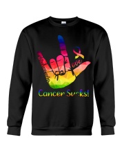 Cancer Sucks Whatever Color Shirt Sign Language Graphic T-Shirt Gift For Men Women Crewneck Sweatshirt tile