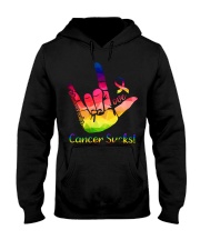 Cancer Sucks Whatever Color Shirt Sign Language Graphic T-Shirt Gift For Men Women Hooded Sweatshirt tile